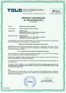 poduktu sertifikāts