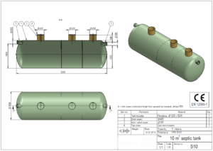 kanalizācijas septiķis rasējums