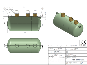 kanalizācijas septiķis rasējums