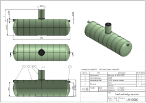 smilšu atdalītājs rasējums