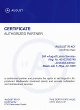 August Latvia sertifikāts