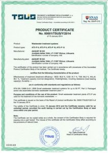 August Latvia produktu sertifikāts